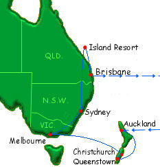 New Zealand, Australia, & Island Resort Stay [L05]