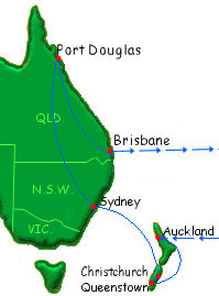 New Zealand, Sydney, Port Douglas, Brisbane [L41]